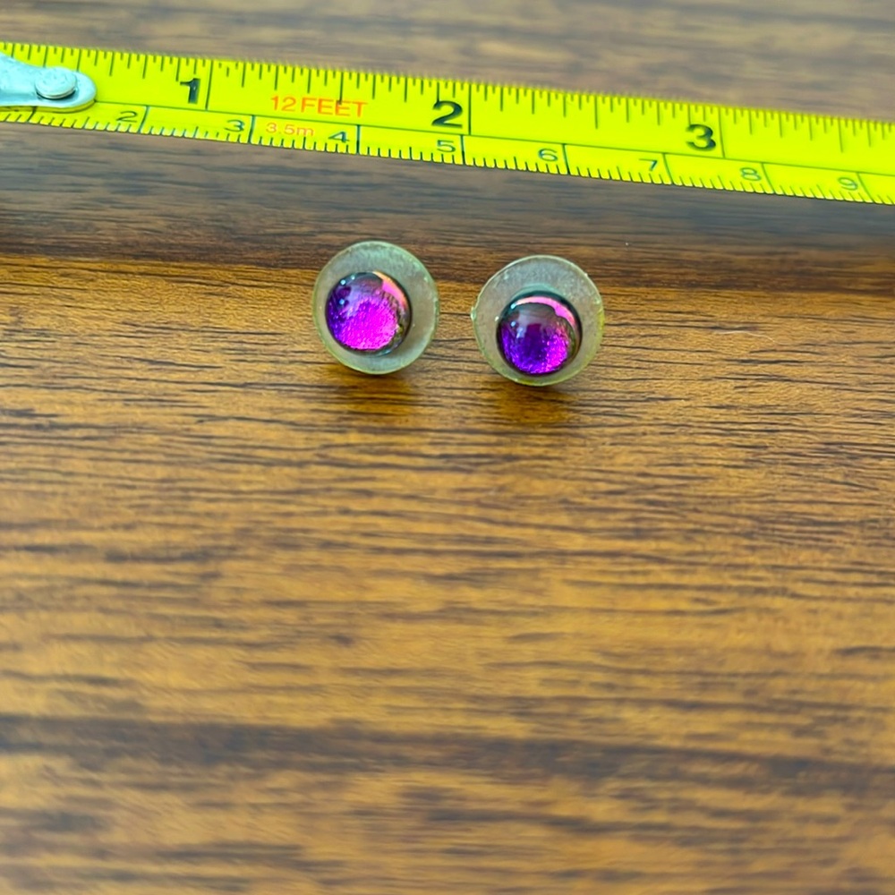 Shiny purple studs